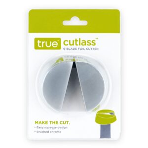 True Cutlass 6-Blade Wine Foil Cutter Tool - Stainless Steel, Wine Bottle Top Opener, Wine Blade, Wine Accessory, Silver