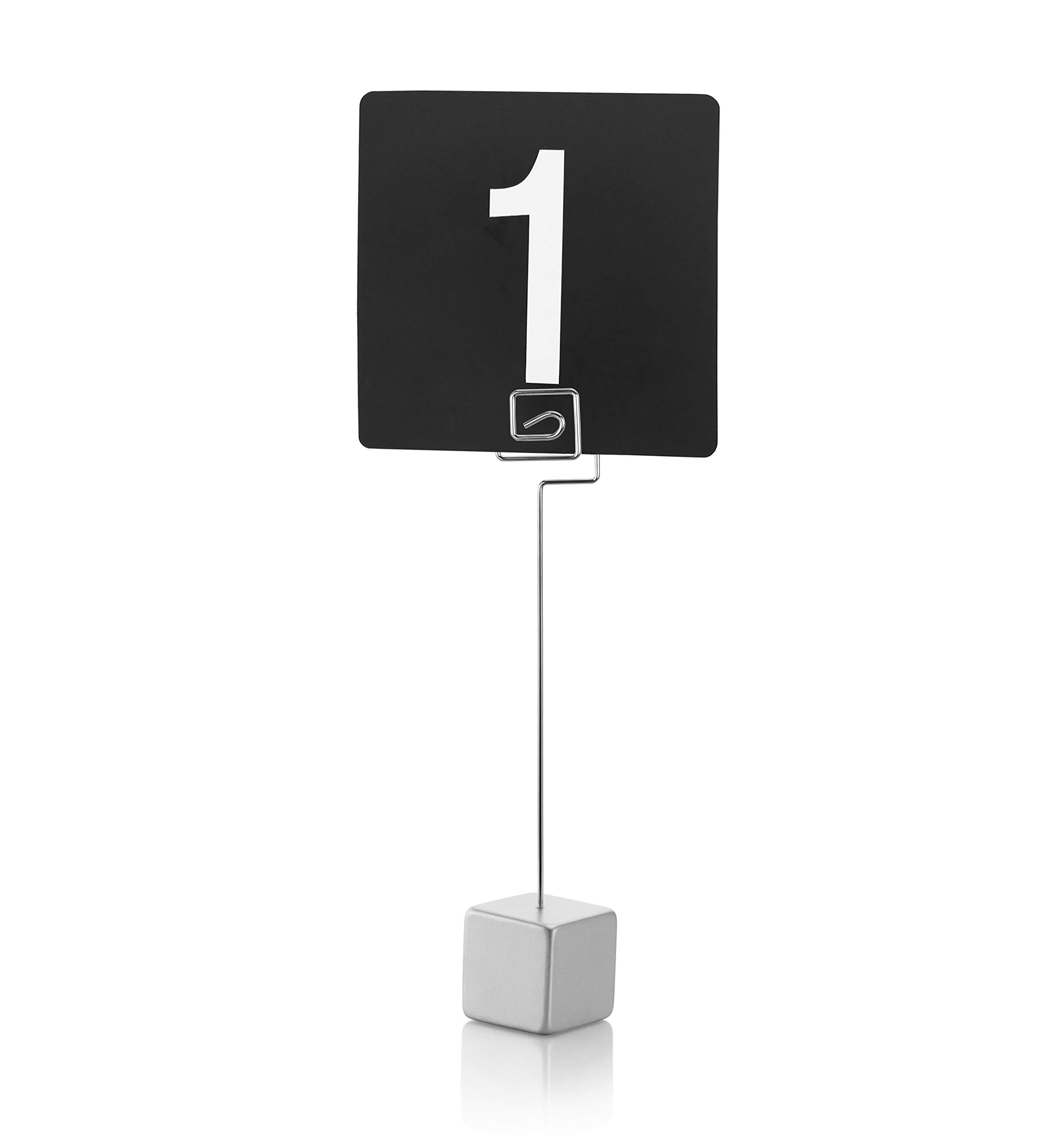 New Star Foodservice 27938 Wire Square Base/Table Number Holder/Number Stand/Place Card Holder, 7-Inch, Set of 5