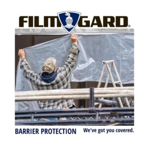 Film-Gard 626033 Construction Plastic Sheeting 10' Width X 100' Length X 6 mil Thick, Clear, 1 Count