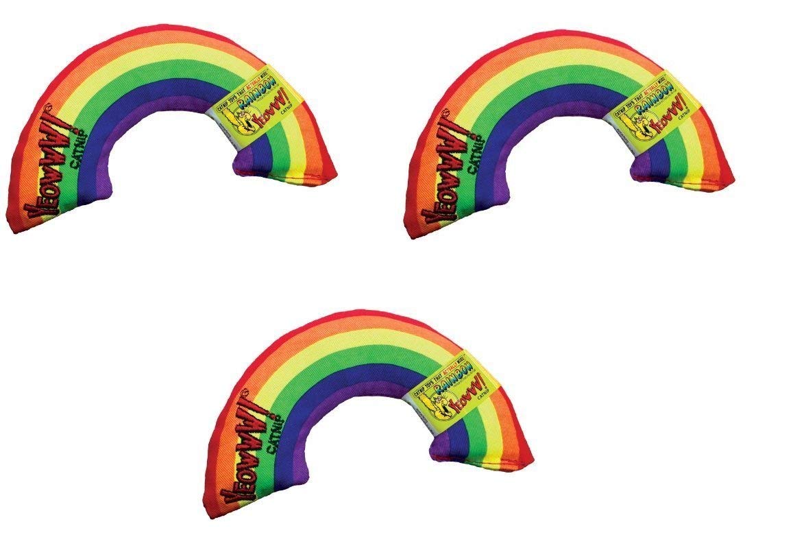 Yeowww! 100% Organic Catnip Rainbow Toy, 3 Pack