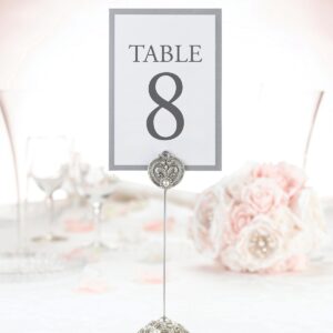 Lillian Rose Silver Wedding Reception Table Number Holders (CP935)