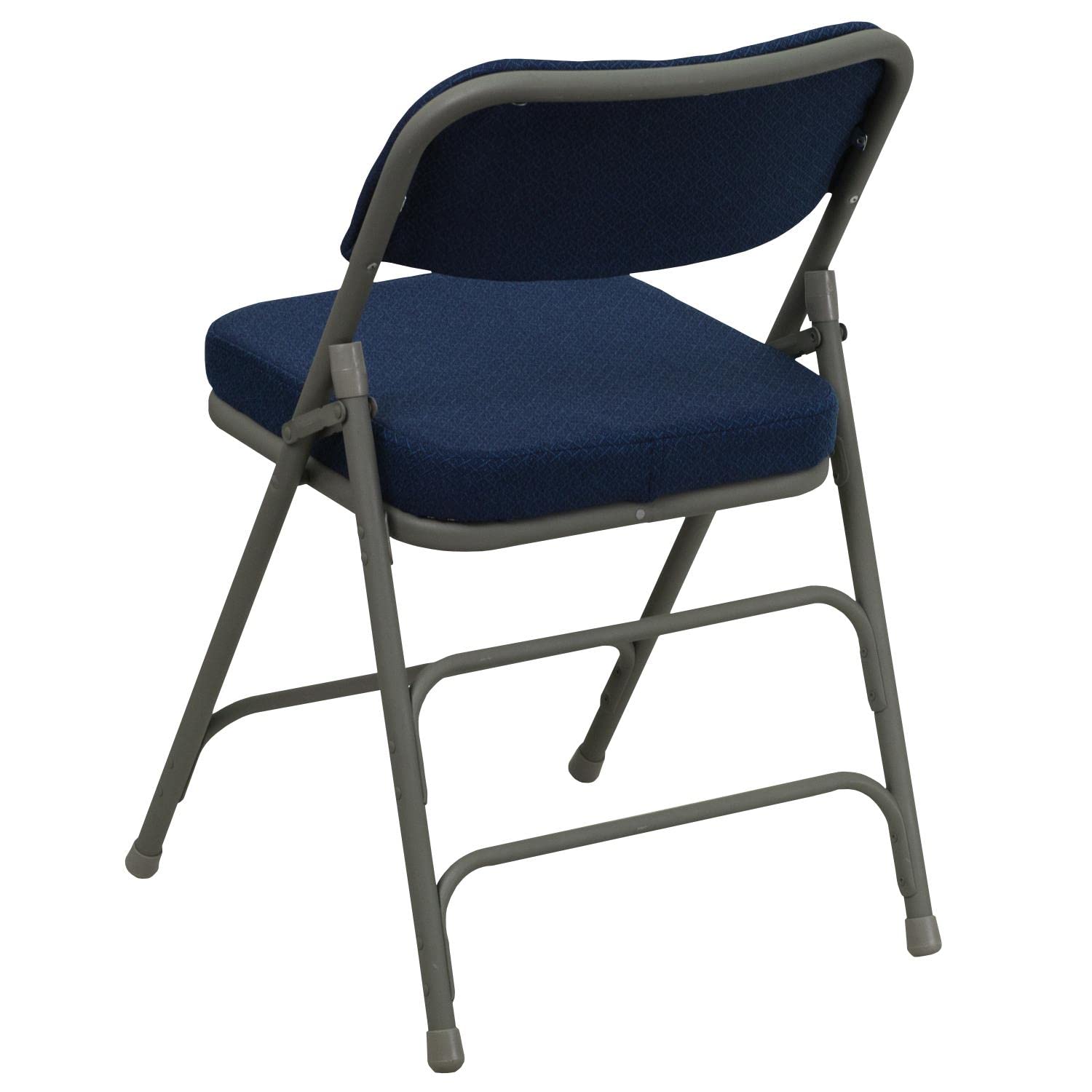 Flash Furniture Hercules Series Metal Folding Chairs with Cushioned Seat, Fabric Upholstered Event Chairs with 300-lb. Static Weight Capacity, Set of 4, Navy