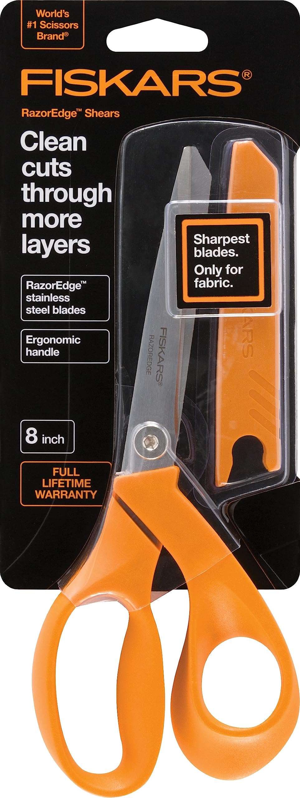 Fiskars Crafts 8180 RazorEdge Fabric Shears, 8-Inch