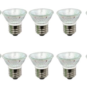 Anyray A1876Y (10-Pack) HR16 120V 35W E27/E26 MR-16 35 Watt JDR C Halogen Bulb PAR16 Lamp FMW Flood with Lens (35 Watts)