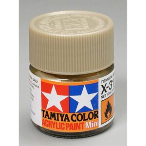 tamiya acrylic mini x31metallic titan gd tam81531 plastics paint acrylic