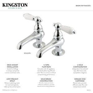 Kingston Brass KS3201PL Restoration Basin Faucet, 3-1/2-Inch, Polished Chrome