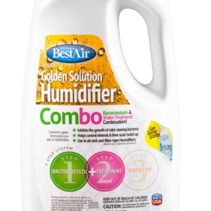 BestAir 246-PDQ-6 Golden Solutions Humidifier Bacteriostatic & Water Treatment Combo, 64 fl oz, 6 Pack , White