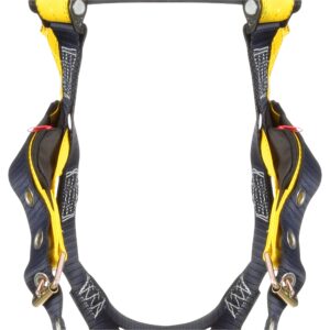 3M DBI-SALA Delta 1101254 Vest Style Harness, With Shoulder D-Rings, Tongue Buckle Legs, 420 LB Capacity, Universal, Yellow/Navy