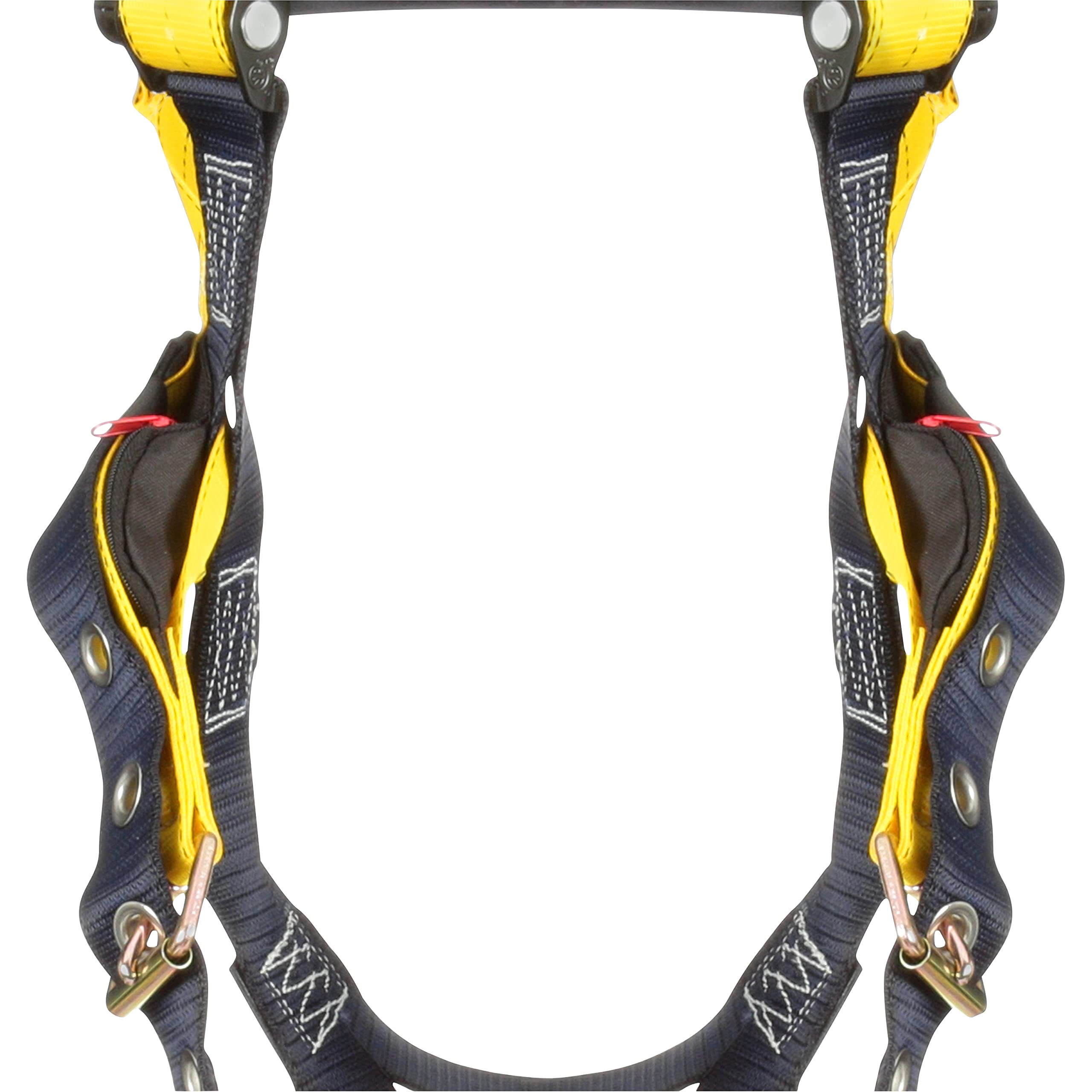 3M DBI-SALA Delta 1101254 Vest Style Harness, With Shoulder D-Rings, Tongue Buckle Legs, 420 LB Capacity, Universal, Yellow/Navy