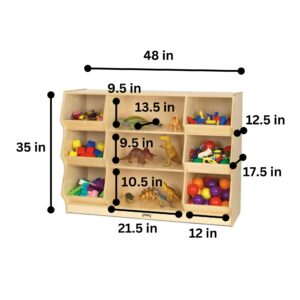 Jonti-Craft® Kids Open Wood Toy Storage Organizer with Shelves - 3932JC