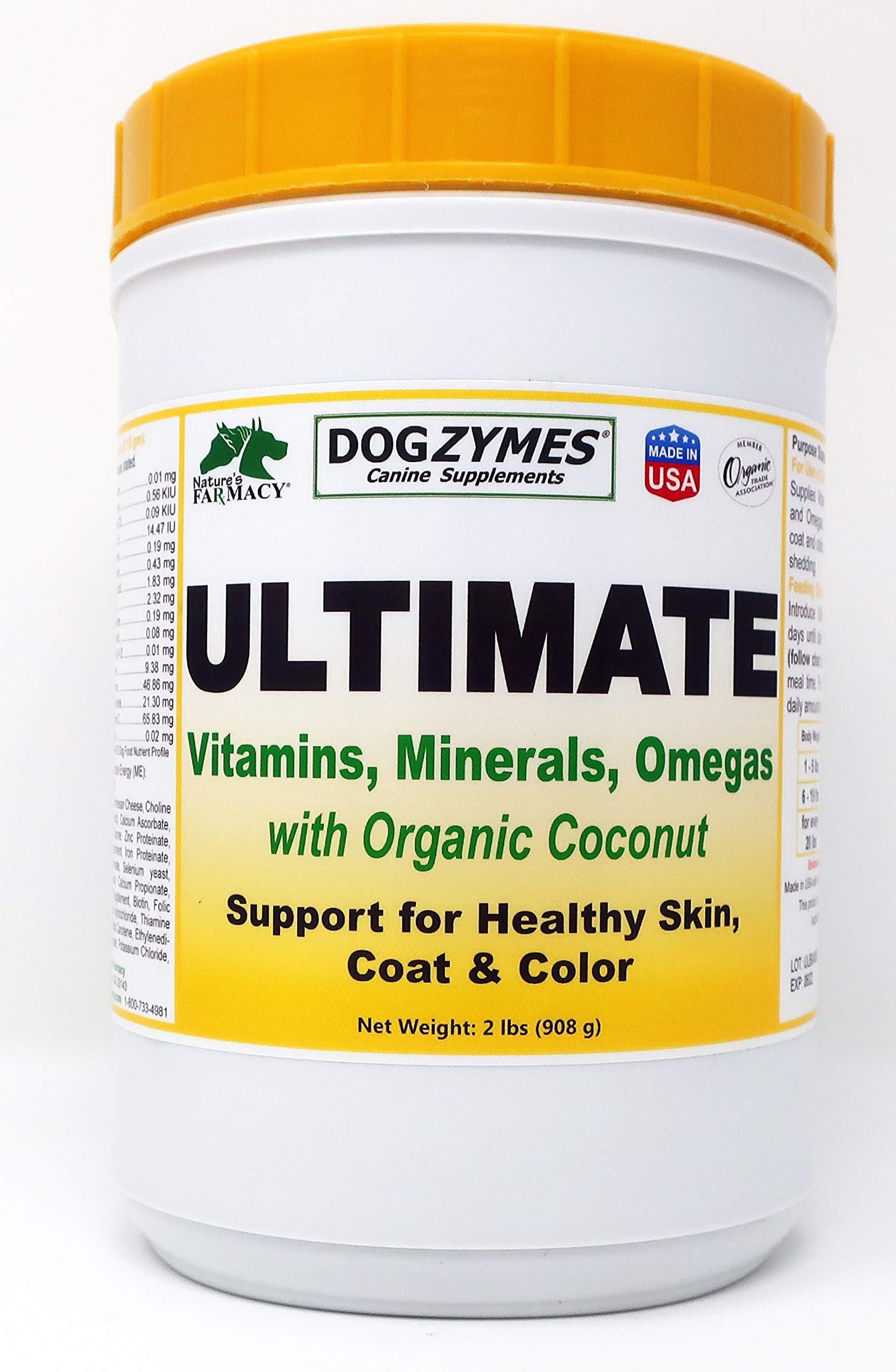 Dogzymes Ultimate Skin and Coat with Algal Oil and Organic Coconut (2 Pound)