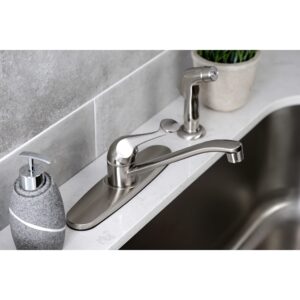 Kingston Brass KB572SNSP 8" Centerset Kitchen Faucet, Brushed Nickel