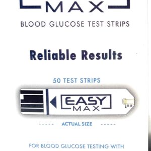 EASYMax Blood Glucose Test Strips Mail Order box 50 Ct.