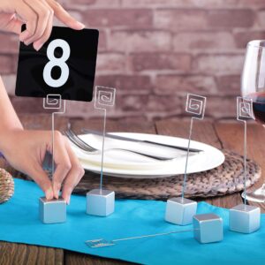 New Star Foodservice 27938 Wire Square Base/Table Number Holder/Number Stand/Place Card Holder, 7-Inch, Set of 5