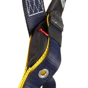 3M DBI-SALA Delta 1101254 Vest Style Harness, With Shoulder D-Rings, Tongue Buckle Legs, 420 LB Capacity, Universal, Yellow/Navy