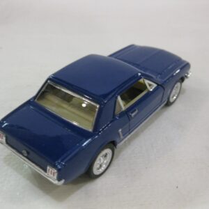 KiNSMART 1964 1/2 Ford Mustang 5" 1:36 Scale Die Cast Metal Model Toy Car Blue