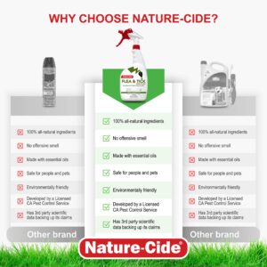 Nature-Cide Flea & Tick. All Natural Tick and Flea Spray for House and Pets to Keep Your Home Safe. Kills on Contact. No Strong Odor. 32 oz