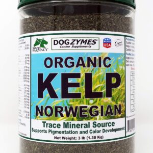 Dogzymes Organic Norwegian Kelp for Pets, a Valuable Nutrition Source Rich in Iodine to Support Gland Function, Especially The Thyroid (3 Pound)