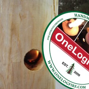 The Original OneLogFire (6) Pack | Swedish Fire Log | Swedish Torch | One Log Campfire | for Outdoor Firepit | Campfire | Bonfires | Fireplace