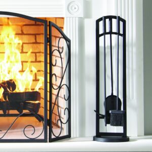 Pleasant Hearth Arched 4 Piece Fireplace Toolset