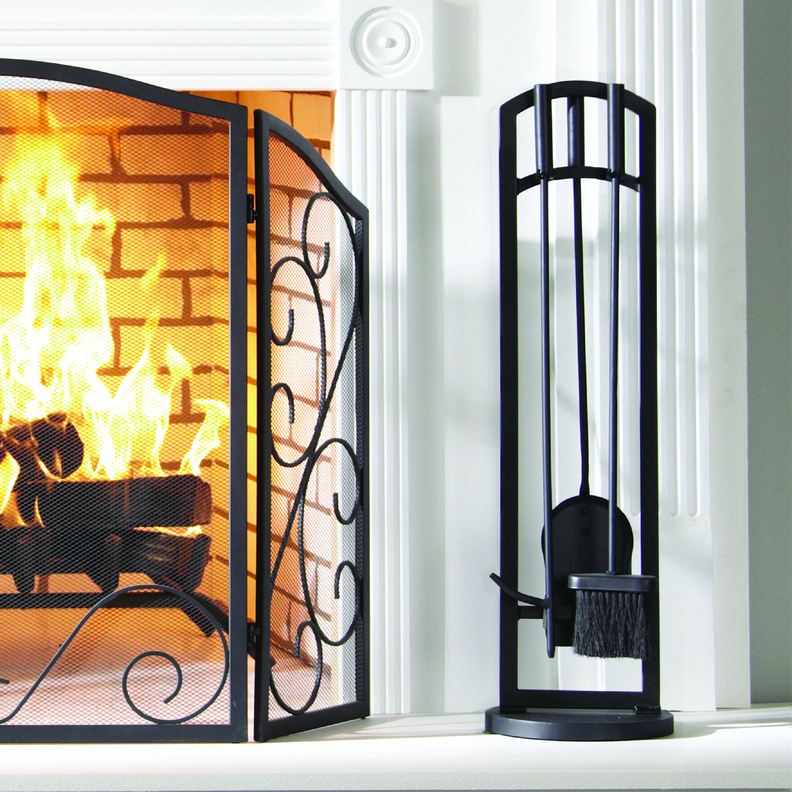 Pleasant Hearth Arched 4 Piece Fireplace Toolset