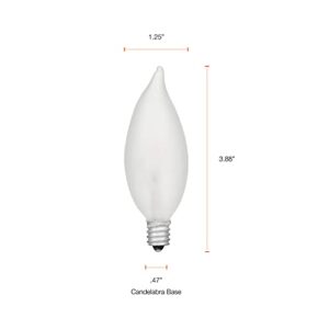 SYLVANIA Double Life Incandescent Light Bulb, B10, 40W, Dimmable, Candelabra Base, 285 Lumens, Frosted - 6 Count (Pack of 1) (15323)