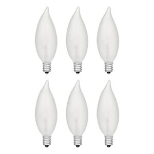 SYLVANIA Double Life Incandescent Light Bulb, B10, 40W, Dimmable, Candelabra Base, 285 Lumens, Frosted - 6 Count (Pack of 1) (15323)