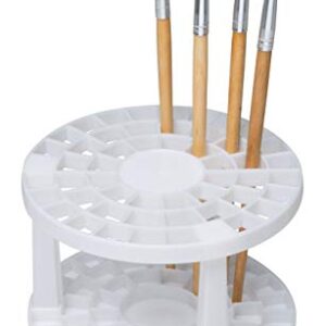 Creativity Street Paint Brush Holder, White/Plastic, 5-3/4" Dia., 1 Piece