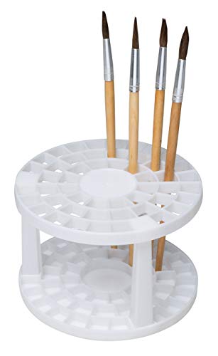 Creativity Street Paint Brush Holder, White/Plastic, 5-3/4" Dia., 1 Piece