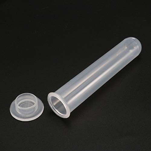 uxcell 50 Pcs 20ml Plastic Centrifuge Tubes with Snap Cap, Graduated Micro Centrifuge Tube, Round Bottom, Clear, Storage Container for Beads Sample Laboratory