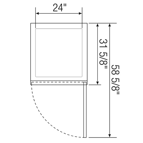 Everest Refrigeration ESR1 29-1/4' Reach-in Commercial Refrigerator with Solid Door, One Section, 23-Cubic Feet, Stainless Steel, NSF