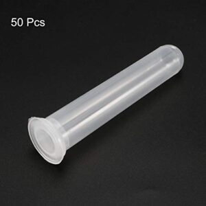 uxcell 50 Pcs 20ml Plastic Centrifuge Tubes with Snap Cap, Graduated Micro Centrifuge Tube, Round Bottom, Clear, Storage Container for Beads Sample Laboratory