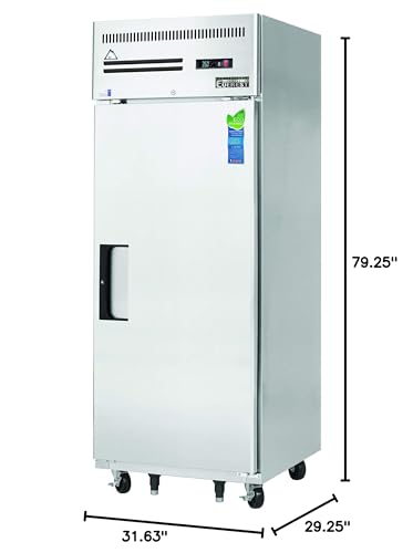 Everest Refrigeration ESR1 29-1/4' Reach-in Commercial Refrigerator with Solid Door, One Section, 23-Cubic Feet, Stainless Steel, NSF