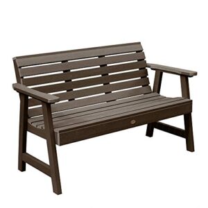 highwood ad-benw3-ace weatherly garden bench, 5 feet, weathered acorn