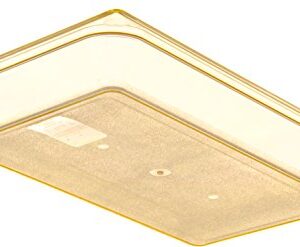 Carlisle FoodService Products Storplus Full-Size High Heat Food Pan for Catering, Buffets, and Restaurants, High Heat Plastic 2.5 Inches Deep, Amber