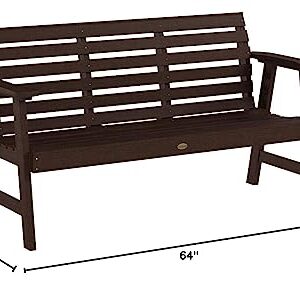 Highwood AD-BENW3-ACE Weatherly Garden Bench, 5 Feet, Weathered Acorn