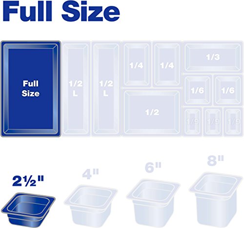 Carlisle FoodService Products Storplus Full-Size High Heat Food Pan for Catering, Buffets, and Restaurants, High Heat Plastic 2.5 Inches Deep, Amber