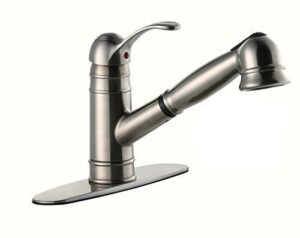 derengge 1 or 3 hole pull-out kitchen faucet stainless steel single handle kitchen sink faucet with deck plate,ew-083c-bn