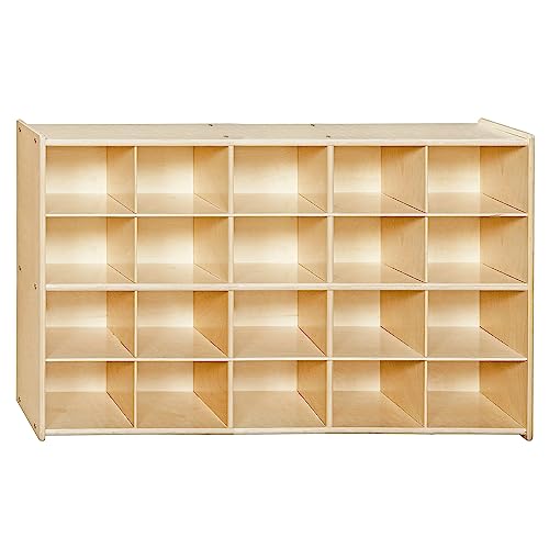 Contender 20 Cubby Storage Shelf made of Hard Wood Cabinets Ideal for Classrooms and Homes, Best for Kids Toy Storage, Stationary Organizer, Hard Wood Cabinets perfect for Classrooms and Homes