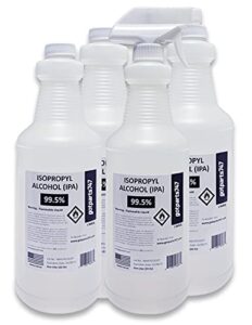 isopropyl alcohol 99.5% - 4 x 1000 ml (more than 1 gallon) made in the usa - includes a trigger sprayer