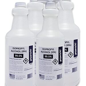 Isopropyl Alcohol 99.5% - 4 x 1000 ml (More Than 1 Gallon) Made in The USA - Includes a Trigger Sprayer