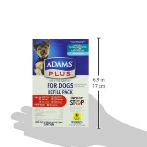 Adams Plus Flea and Tick Spot On for Dogs, Small Dog Flea Treatment, 5-14 Pounds, 3 Month Supply