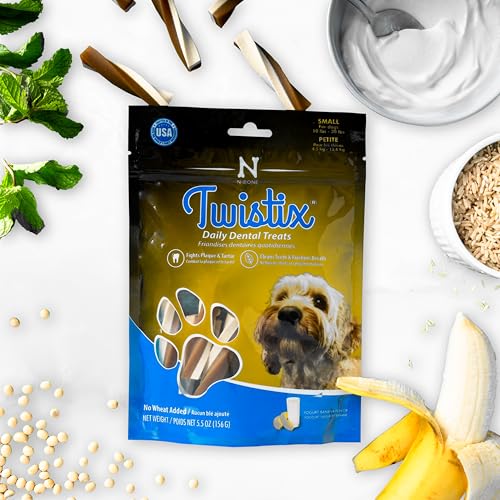 Twistix 5.5-Ounce Yogurt And Banana Dental Chew Treats For Dogs, Small