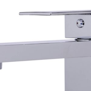 ALFI brand AB1129 Tall Square Single Lever Bathroom Faucet, Polished Chrome