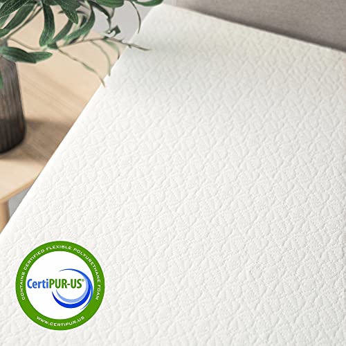 Best Price Mattress 12 Inch Cal King Mattress Bed-In-A-Box, Green Tea Memory Foam, White