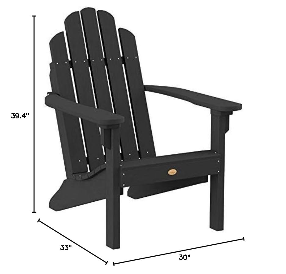 Highwood AD-CLAS1-BKE Classic Westport Adirondack Chair, Black