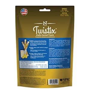 Twistix 5.5-Ounce Yogurt And Banana Dental Chew Treats For Dogs, Small