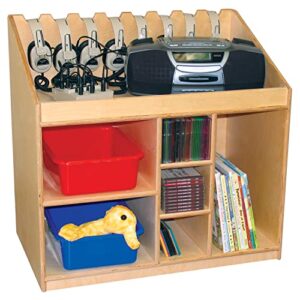 wood designs wd18150 mobile listening & storage center, 29 x 30 x 18" (h x w x d)