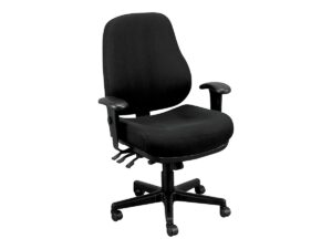 eurotech 24/7 task chair - 19-22-1/2" seat height - black - black