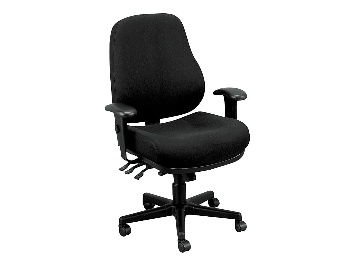 Eurotech 24/7 Task Chair - 19-22-1/2" Seat Height - Black - Black